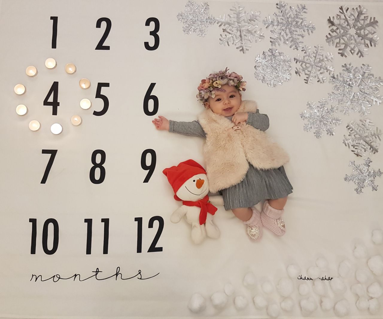 پارچه ماهگرد نوزاد طرح کلاسیک هیراد پورعسگری