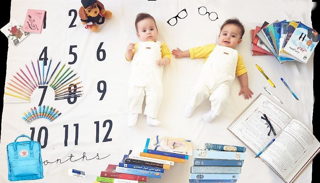 عکس نوزادان دوقلو هیراد پورعسگری