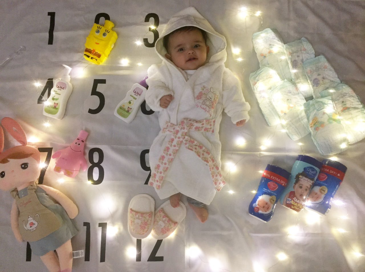 پارچه ماهگرد نوزاد طرح کلاسیک هیراد پورعسگری