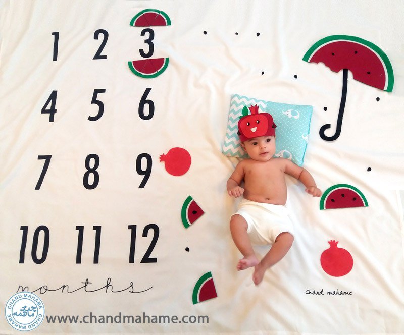 پارچه ماهگرد نوزاد طرح کلاسیک هیراد پورعسگری