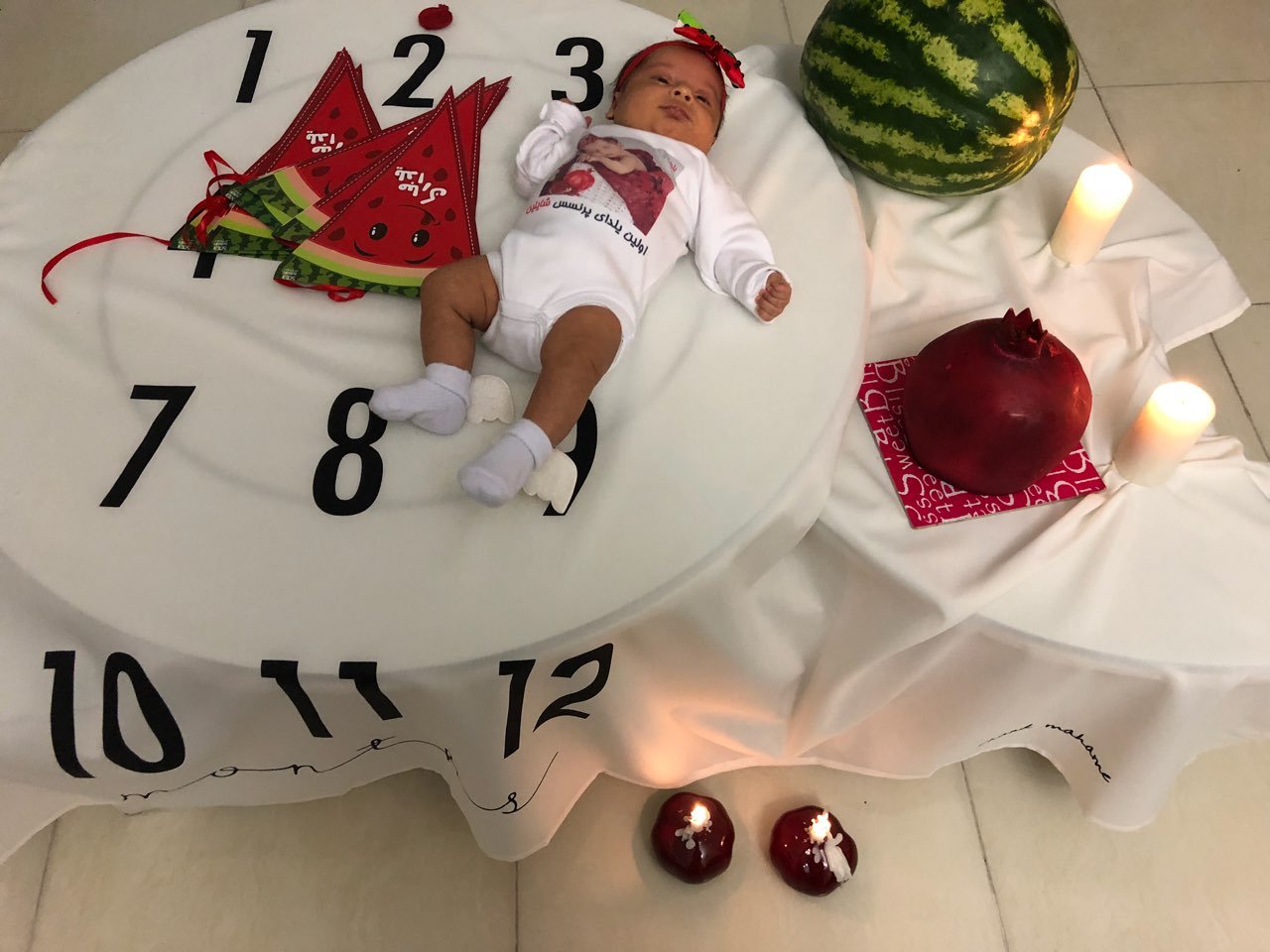 پارچه ماهگرد نوزاد طرح کلاسیک هیراد پورعسگری