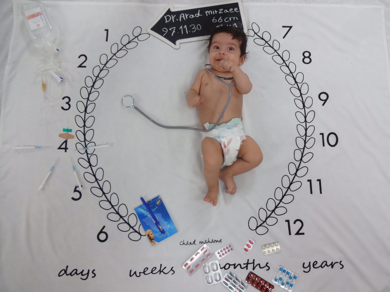 پارچه ماه شمار طرح شاخه زیتون هیراد پورعسگری