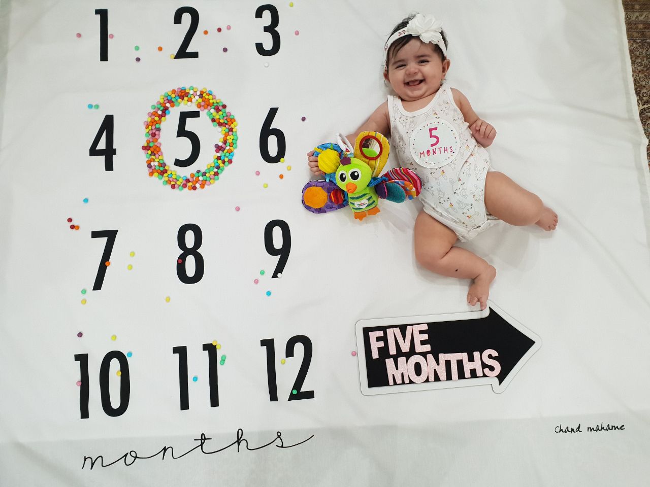 پارچه ماهگرد نوزاد طرح کلاسیک هیراد پورعسگری