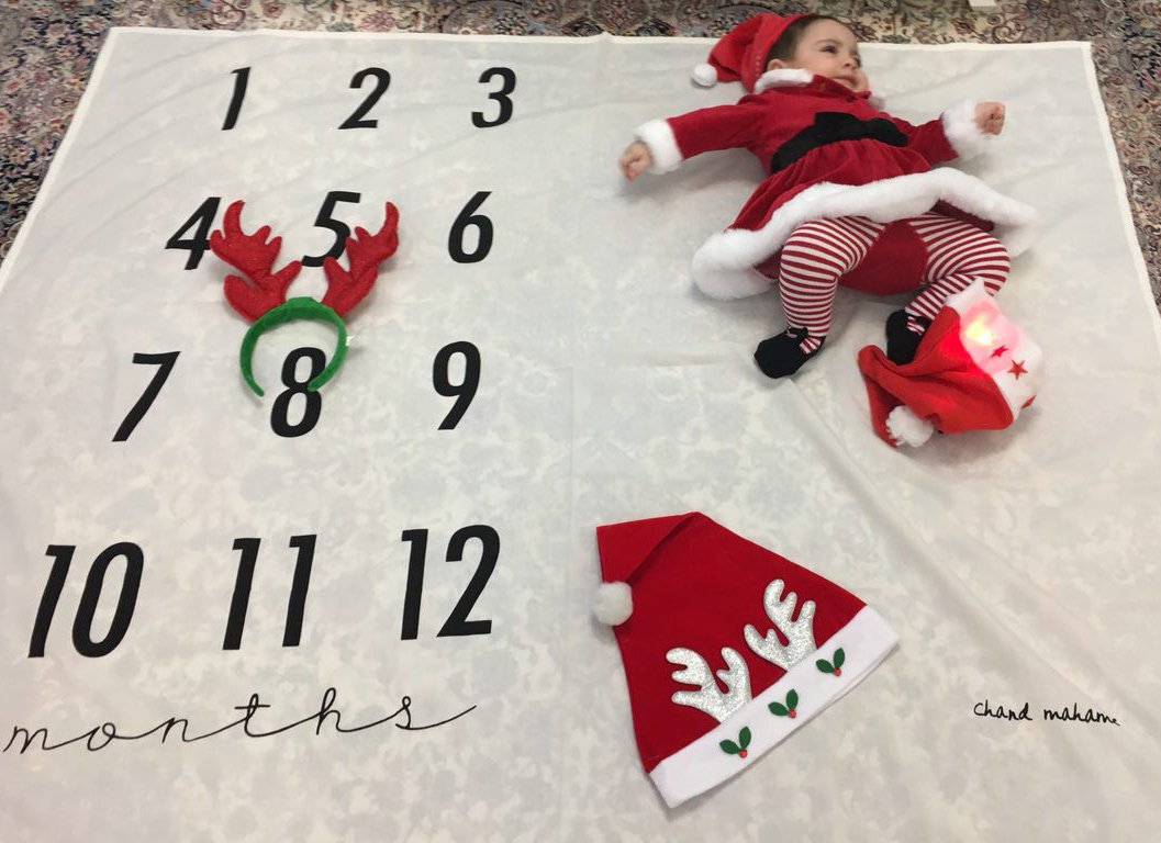 پارچه ماهگرد نوزاد طرح کلاسیک هیراد پورعسگری