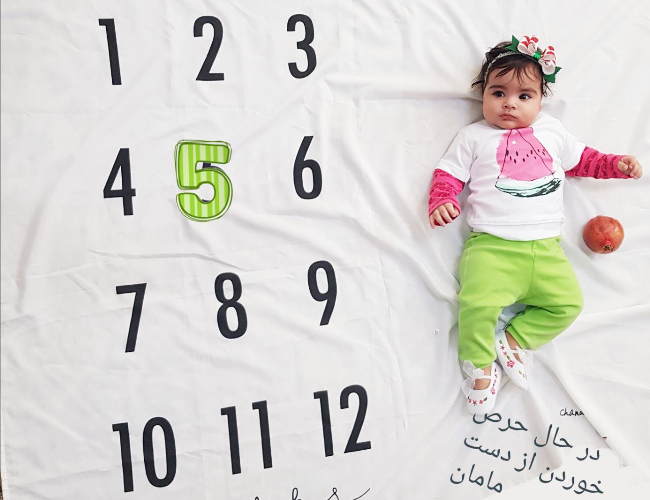 پارچه ماهگرد نوزاد طرح کلاسیک هیراد پورعسگری