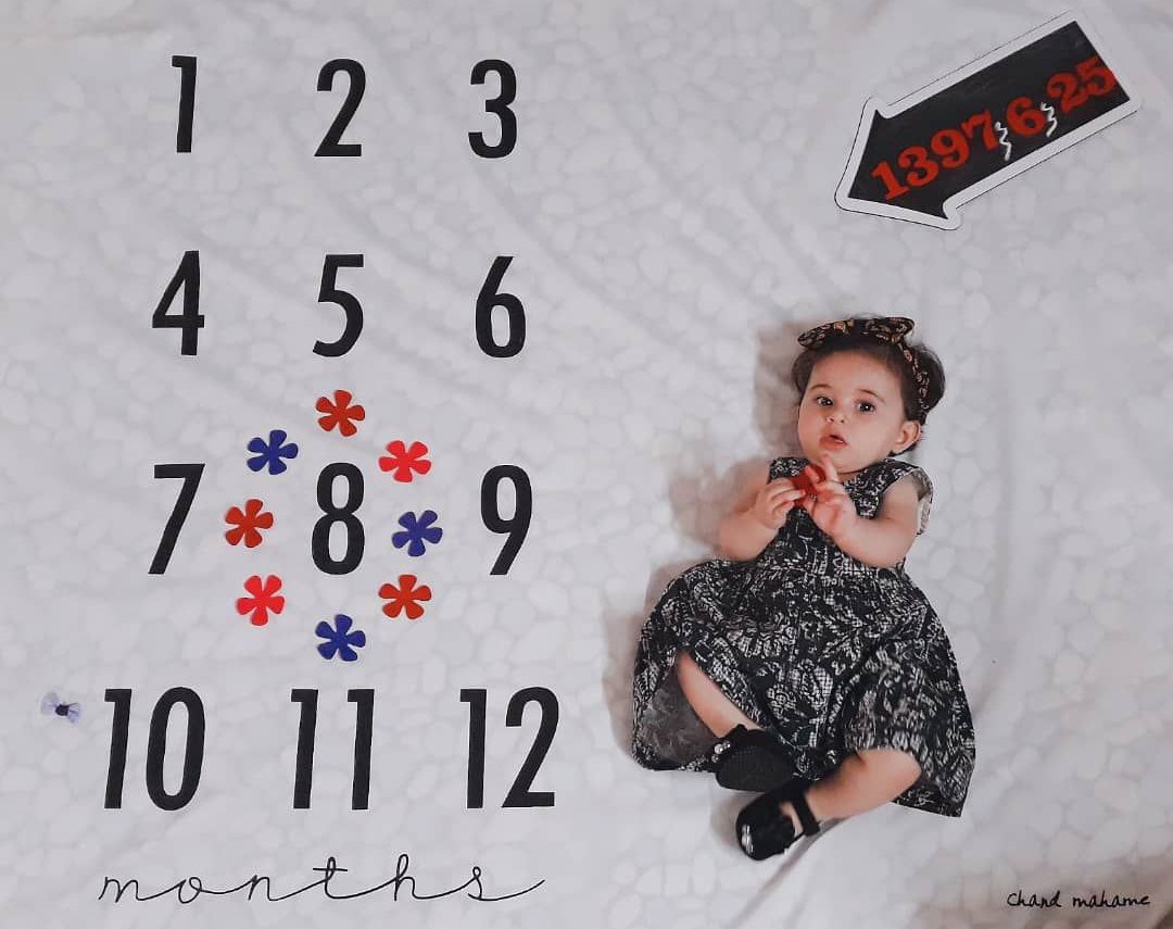 پارچه ماهگرد نوزاد طرح کلاسیک هیراد پورعسگری