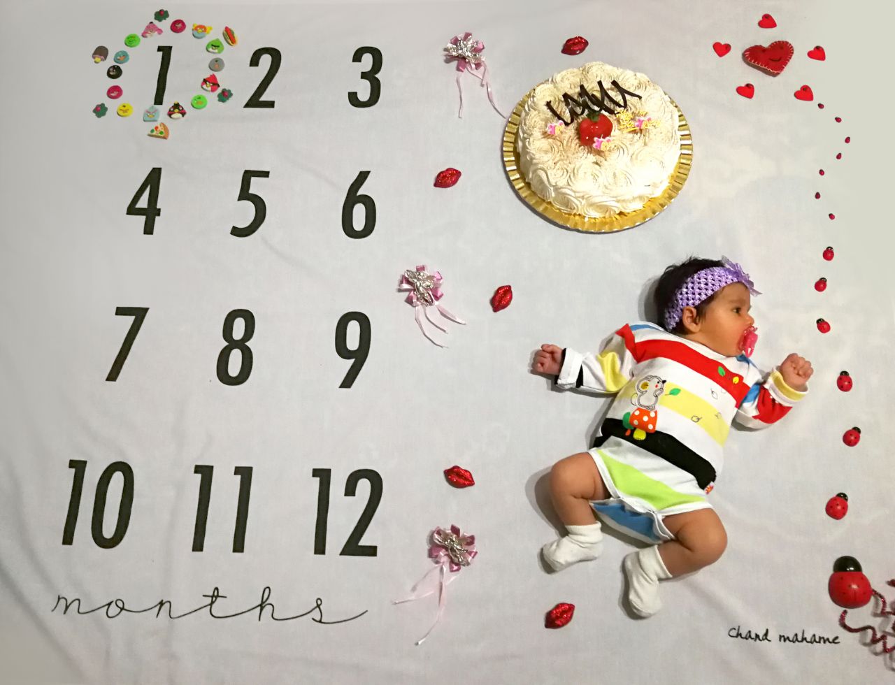 پارچه ماهگرد نوزاد طرح کلاسیک هیراد پورعسگری