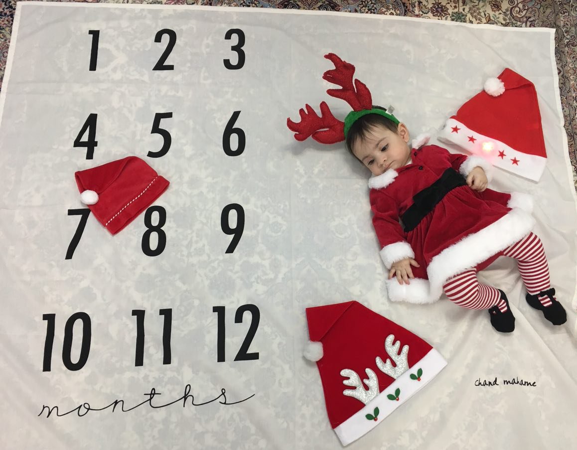 پارچه ماهگرد نوزاد طرح کلاسیک هیراد پورعسگری