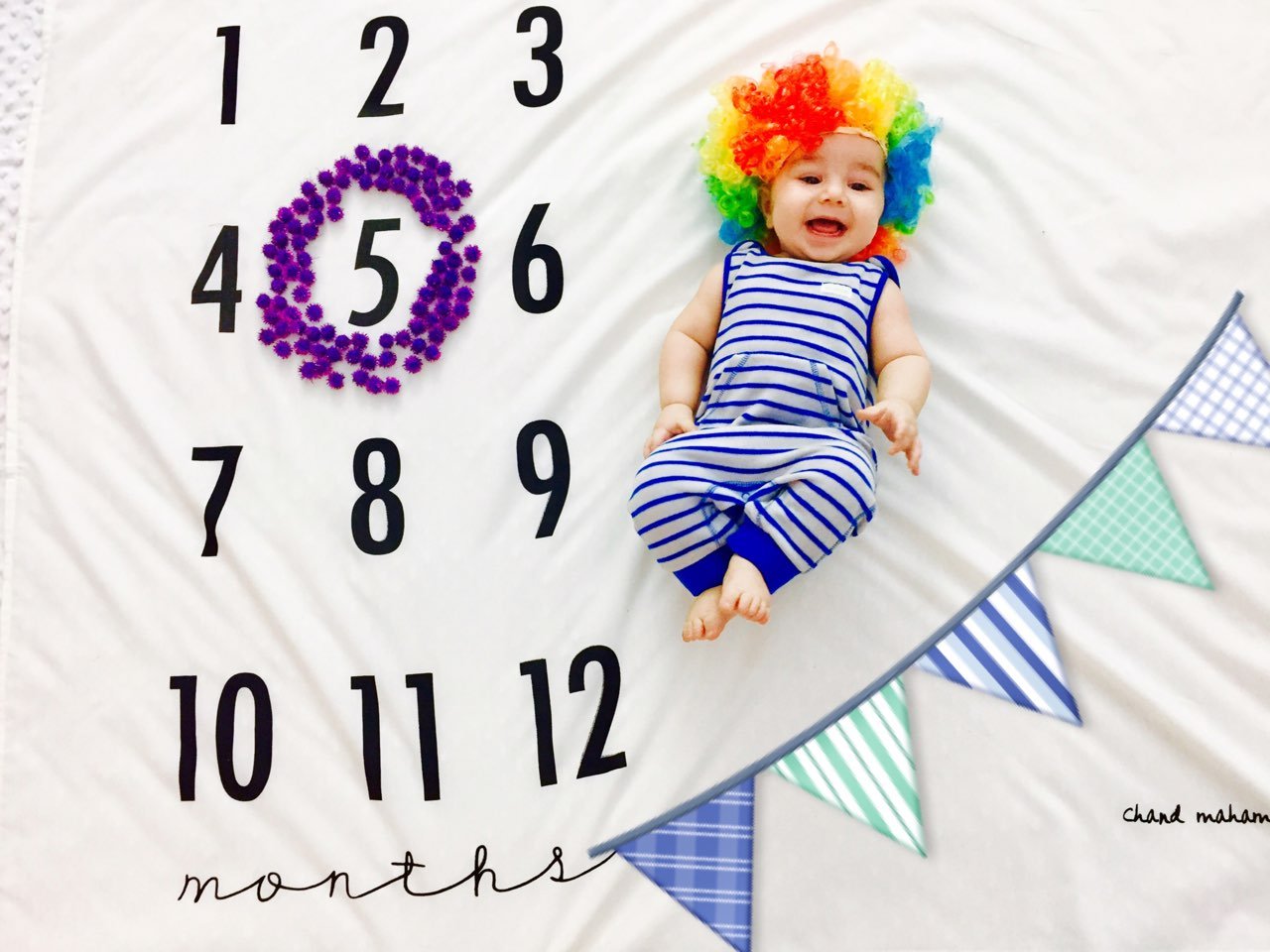 پارچه ماهگرد نوزاد طرح کلاسیک هیراد پورعسگری