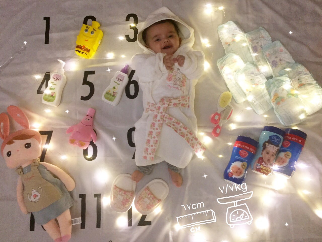 پارچه ماهگرد نوزاد طرح کلاسیک هیراد پورعسگری