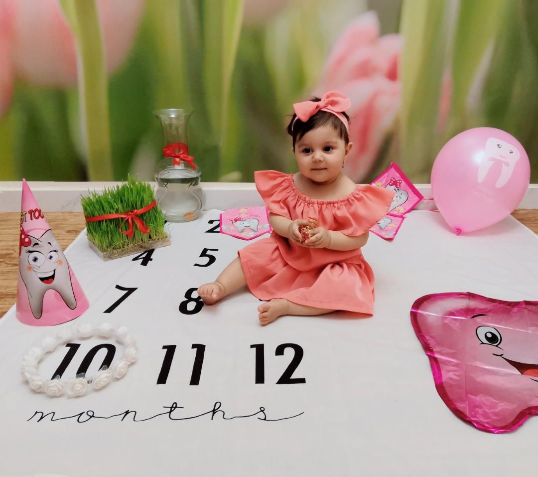 پارچه ماهگرد نوزاد طرح کلاسیک هیراد پورعسگری