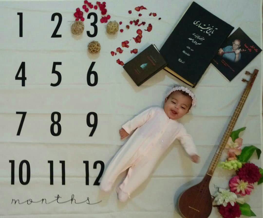 پارچه ماهگرد نوزاد طرح کلاسیک هیراد پورعسگری