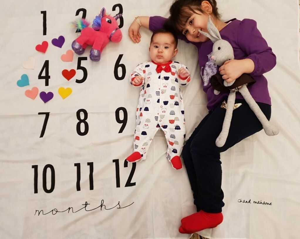 پارچه ماهگرد نوزاد طرح کلاسیک هیراد پورعسگری