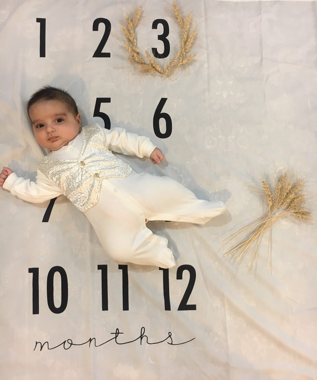 پارچه ماهگرد نوزاد طرح کلاسیک هیراد پورعسگری