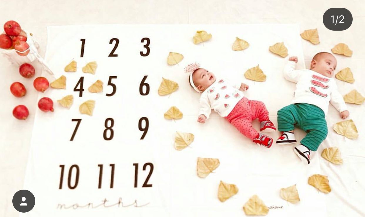 پارچه ماهگرد نوزاد طرح کلاسیک هیراد پورعسگری