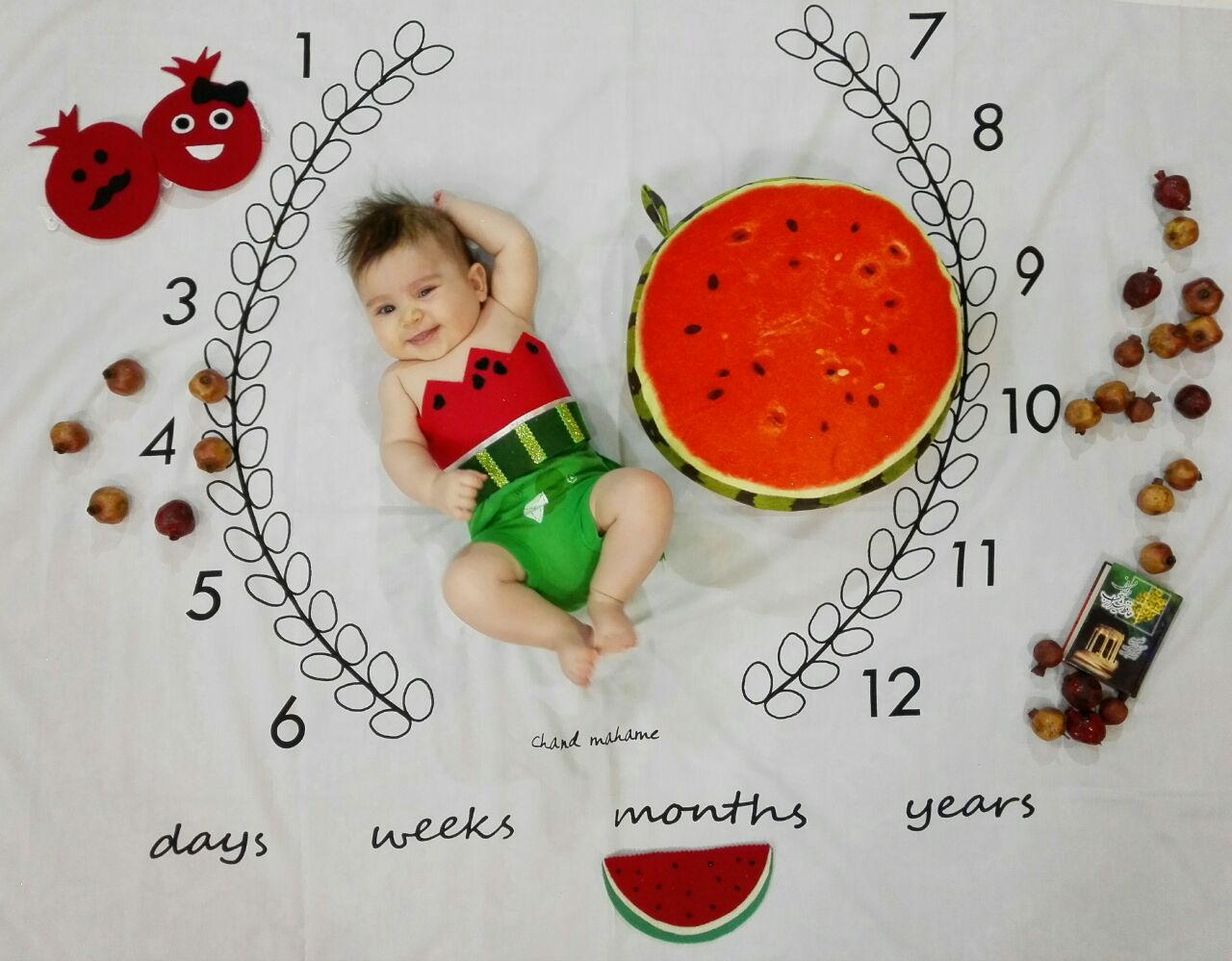 پارچه ماه شمار طرح شاخه زیتون هیراد پورعسگری