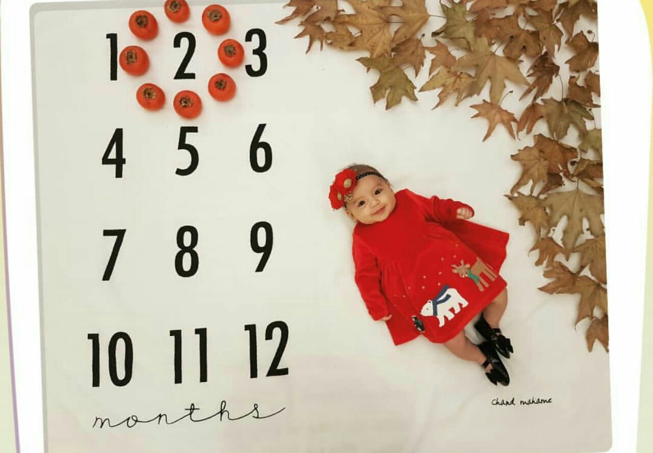 پارچه ماهگرد نوزاد طرح کلاسیک هیراد پورعسگری