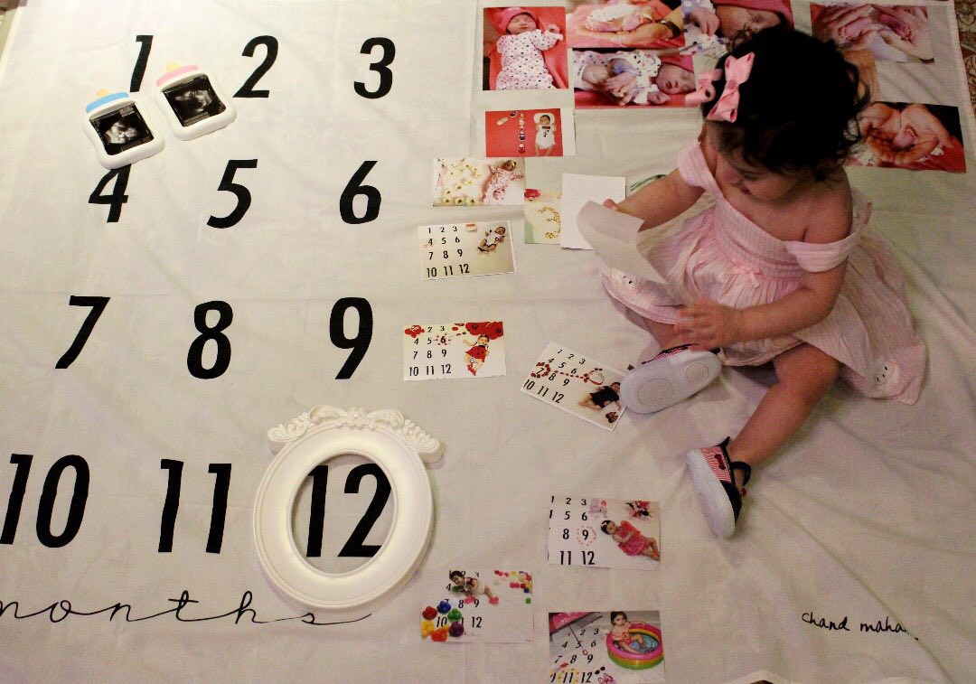 پارچه ماهگرد نوزاد طرح کلاسیک هیراد پورعسگری