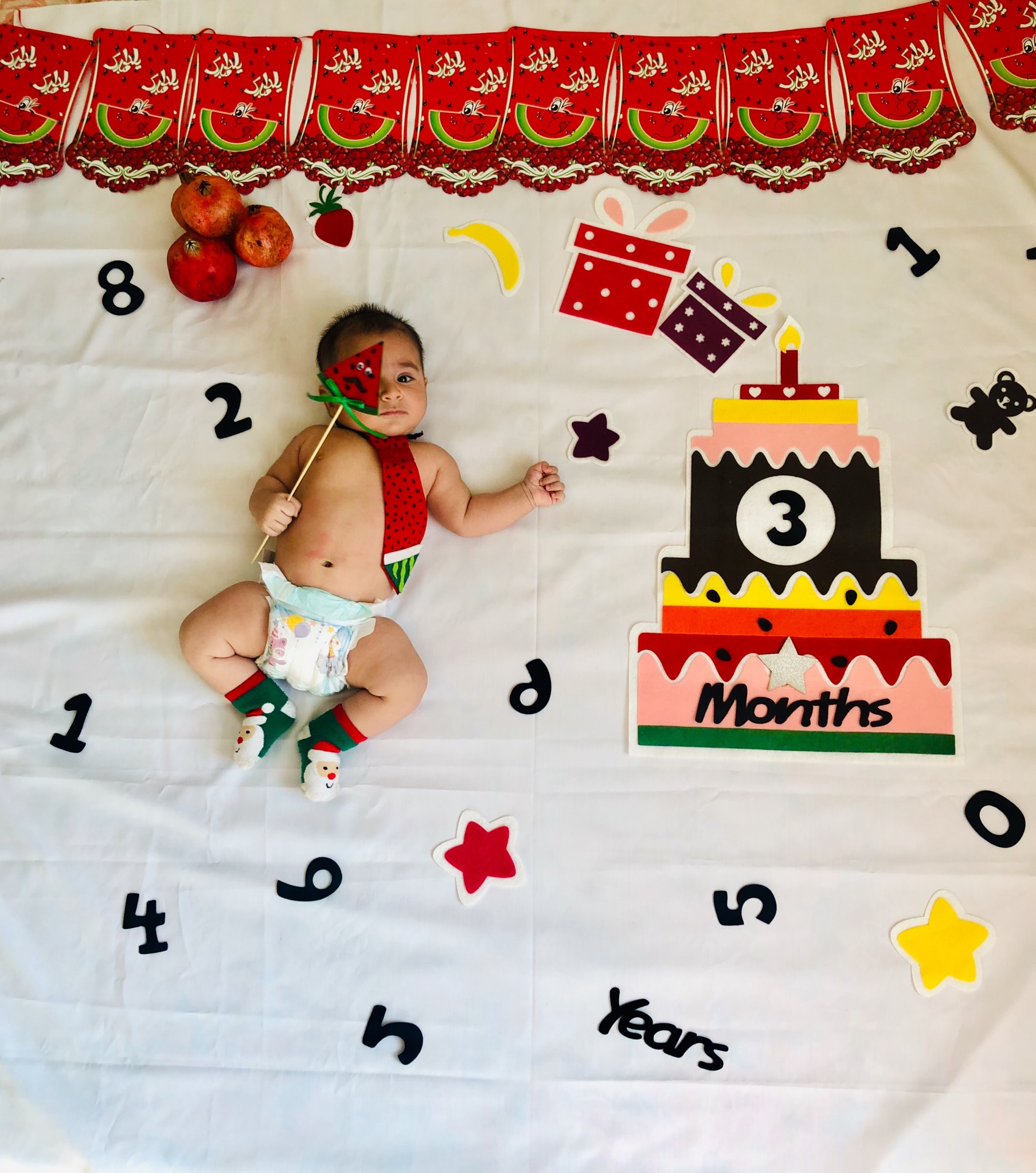 کیک ماهگرد تولد شاهان كاظمي