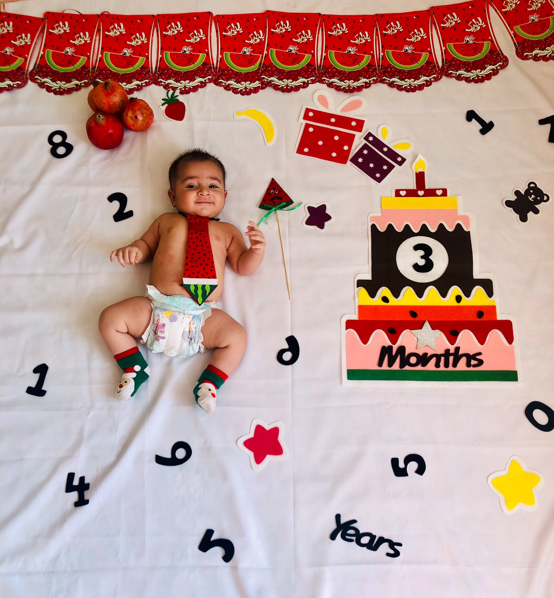 کیک ماهگرد تولد شاهان كاظمي