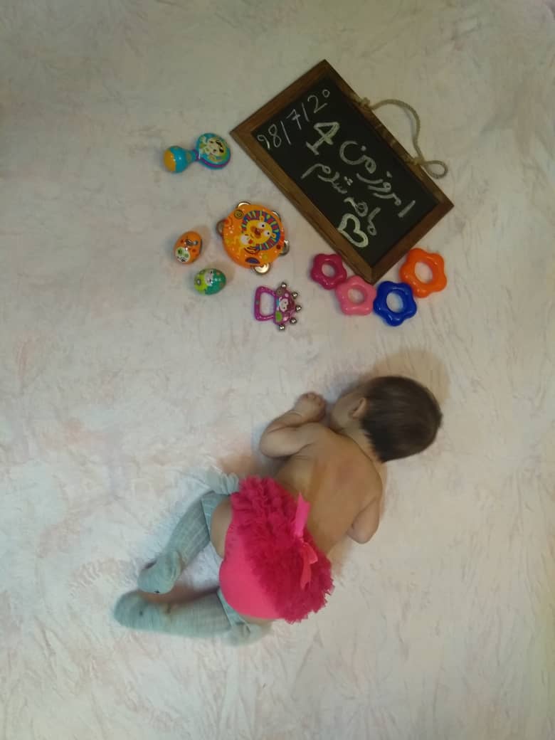 چهار ماهگی نوزاد درسا  ریحانی