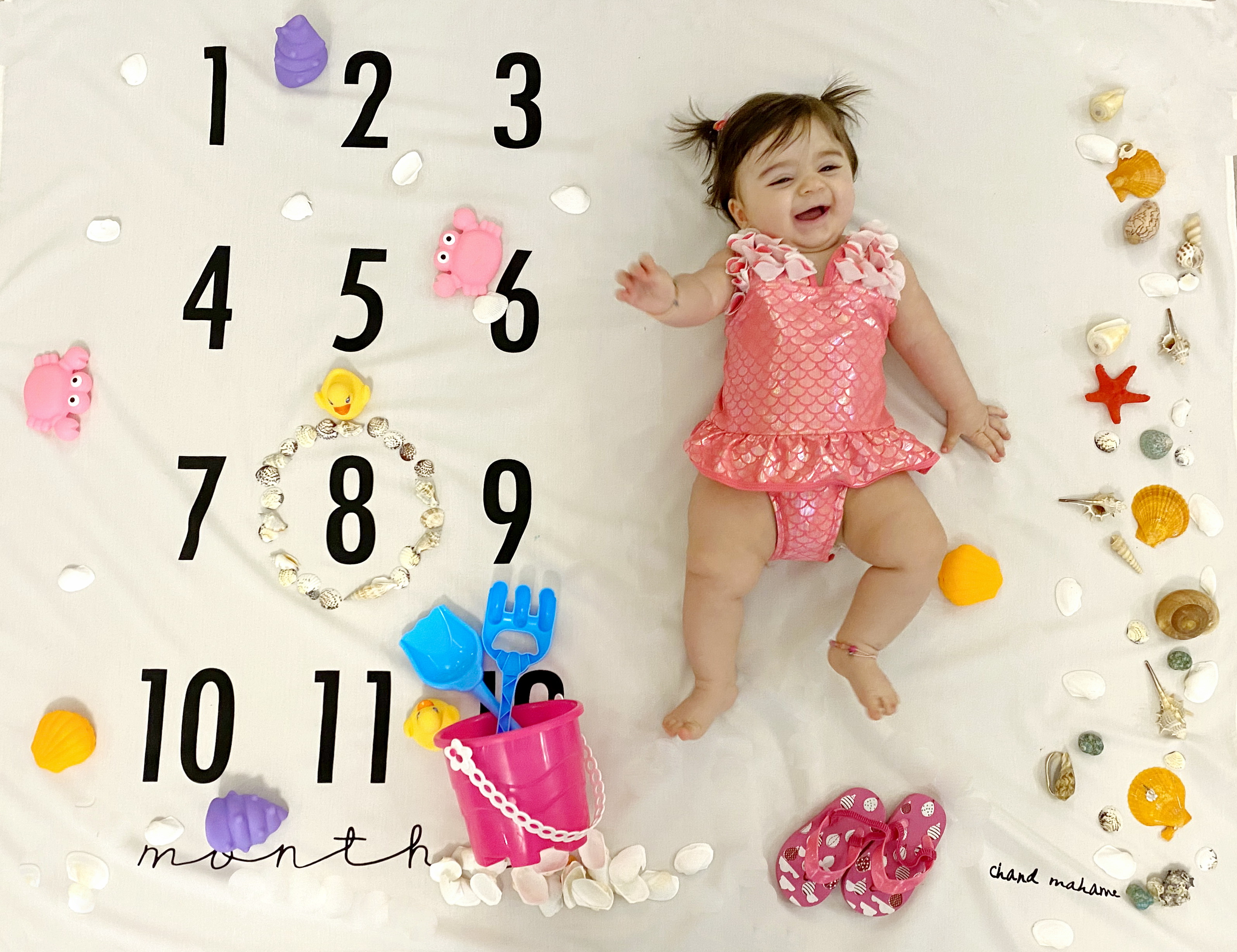 پارچه ماهگرد نوزاد طرح کلاسیک بنيتا عسگرى