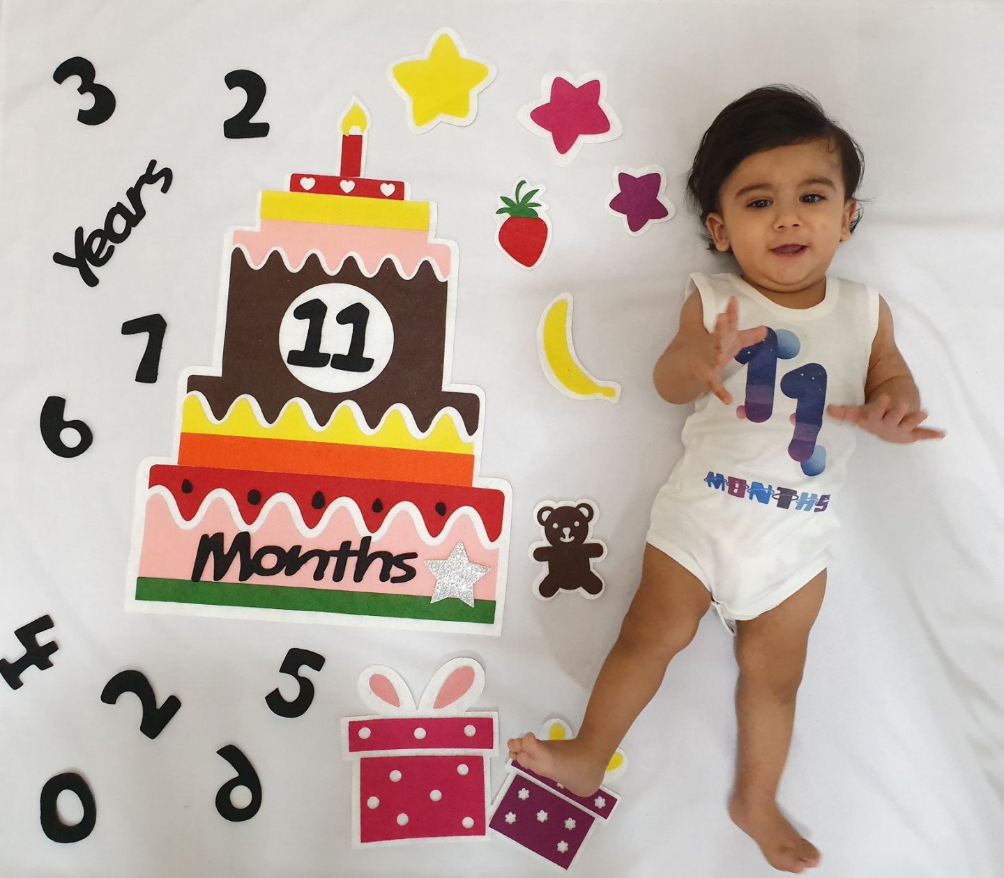 کیک ماهگرد تولد رادین و آیلین اسکندرزاده