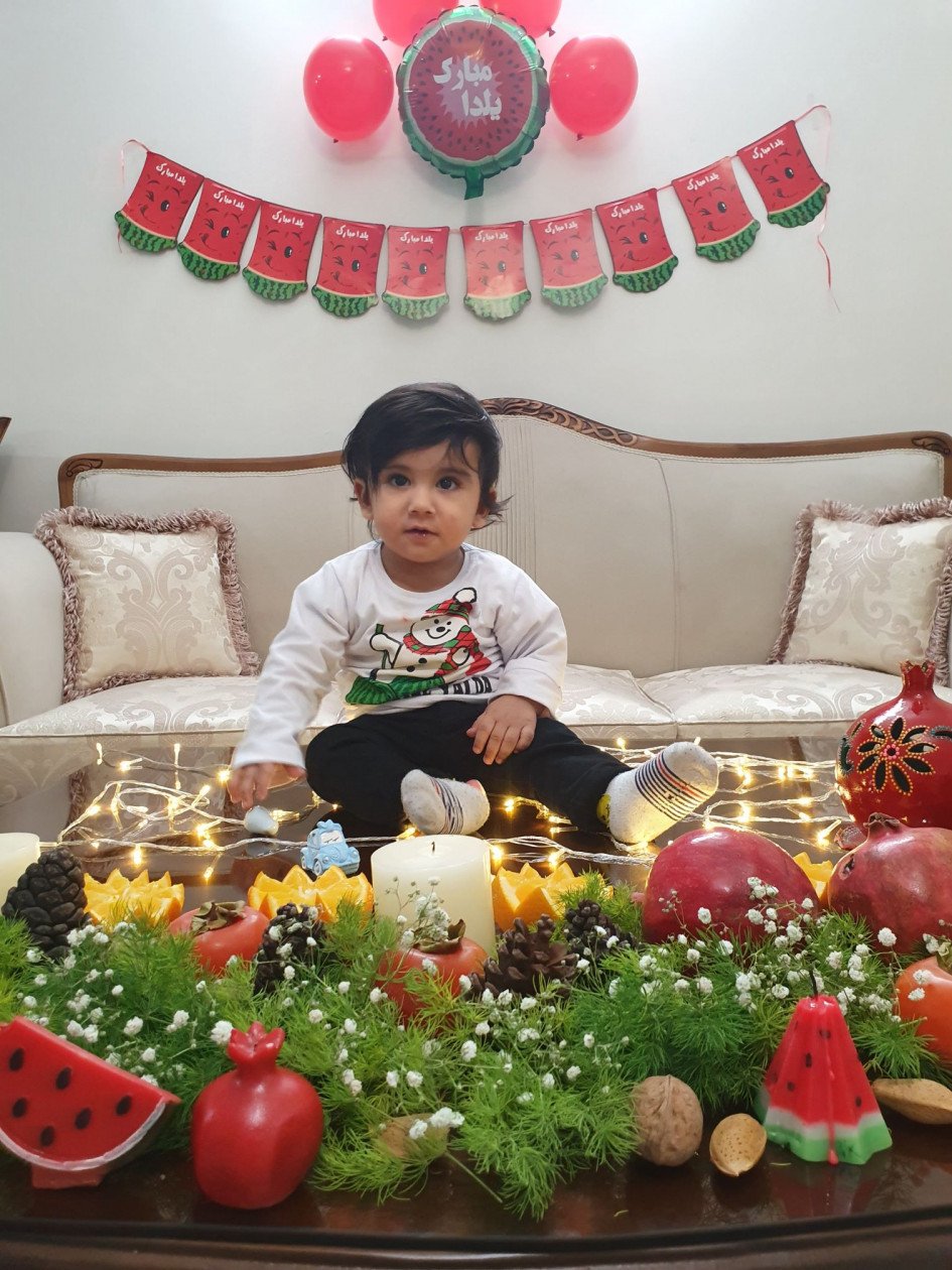شب یلدا کودک رادین و آیلین اسکندرزاده