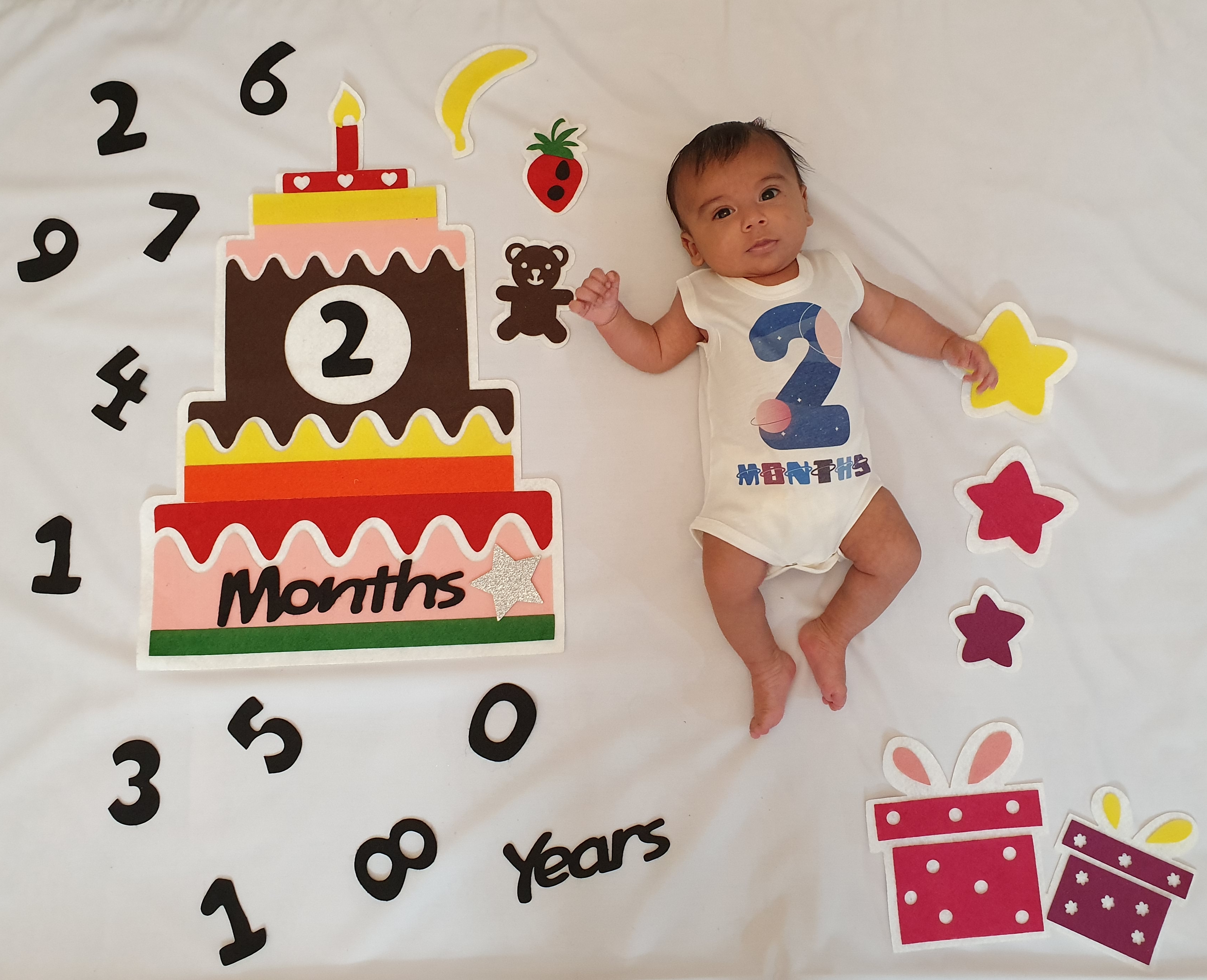 کیک ماهگرد تولد رادین و آیلین اسکندرزاده