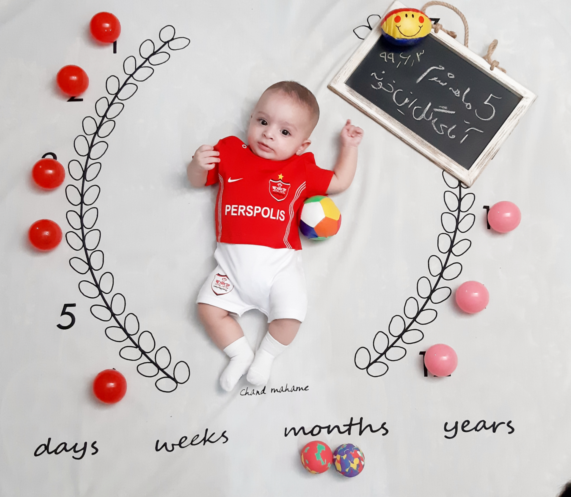 پارچه ماه شمار طرح شاخه زیتون آراد اکبرزاده