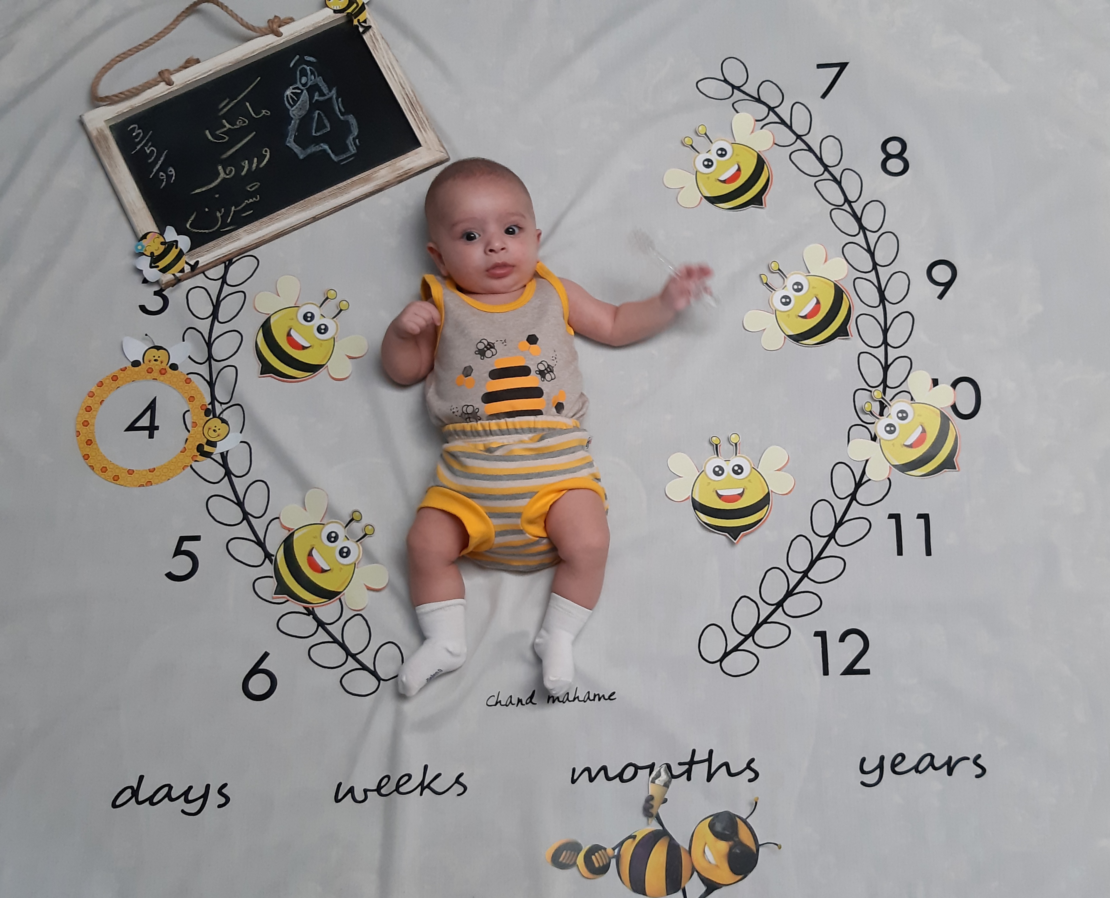 چهار ماهگی نوزاد آراد اکبرزاده