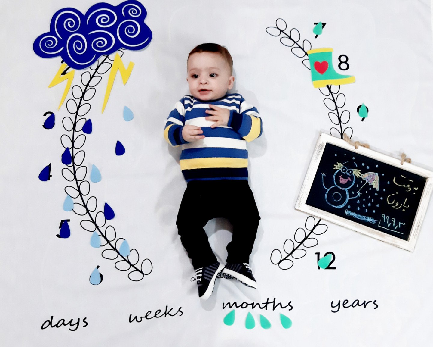 هشت ماهگی نوزاد آراد اکبرزاده