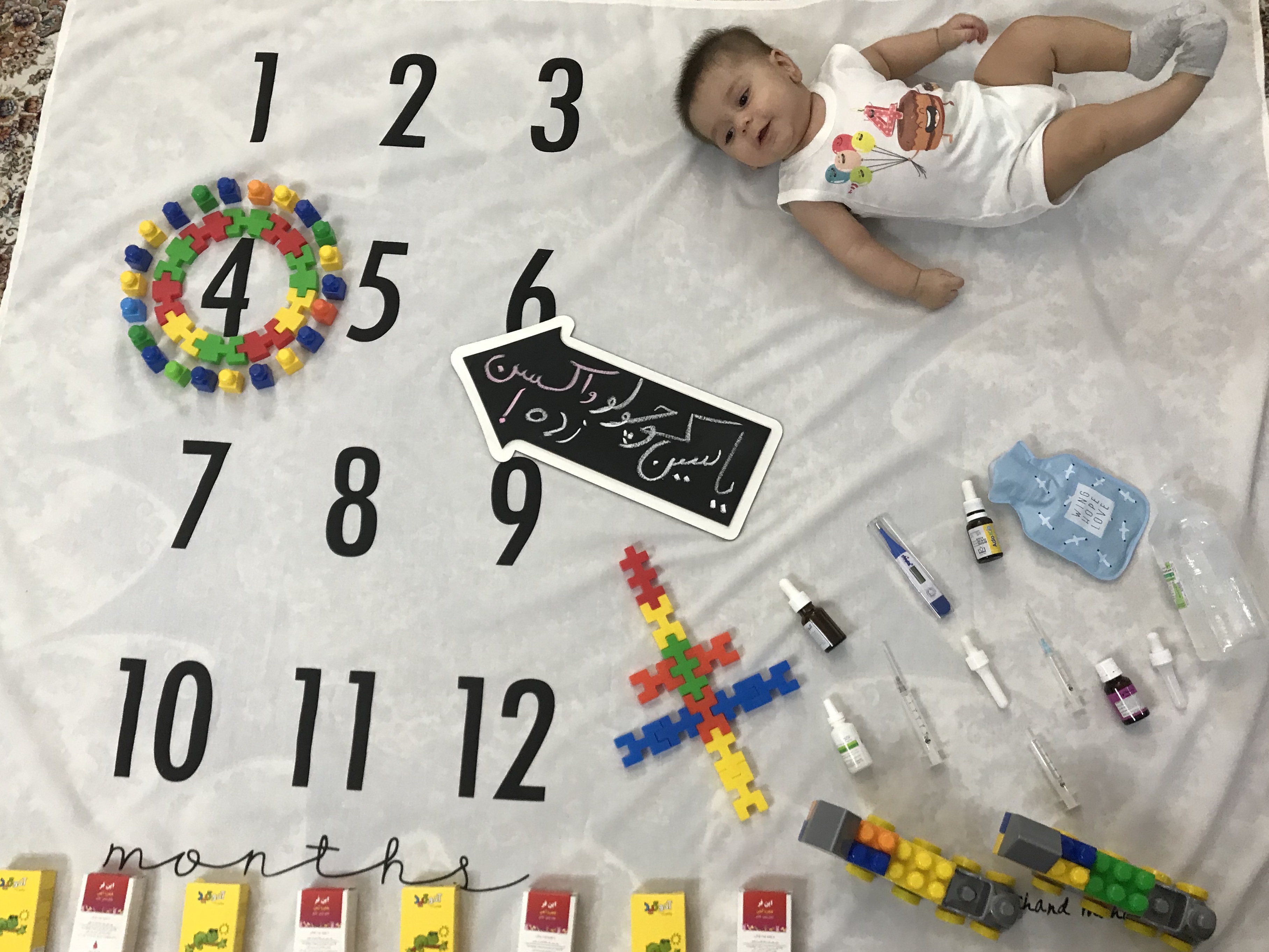 پارچه ماهگرد نوزاد طرح کلاسیک یاسین بصیری