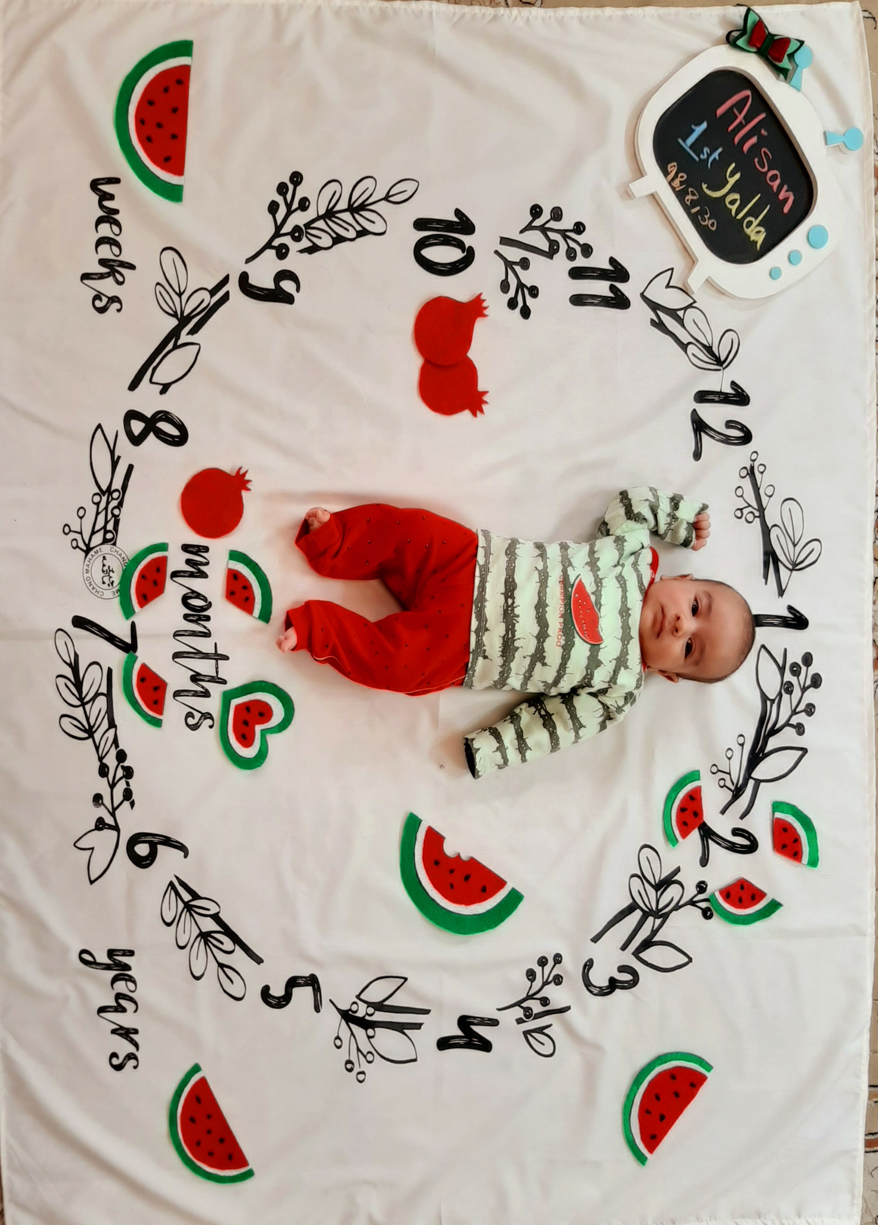 دو ماهگی نوزاد علیسان جعفری آثار