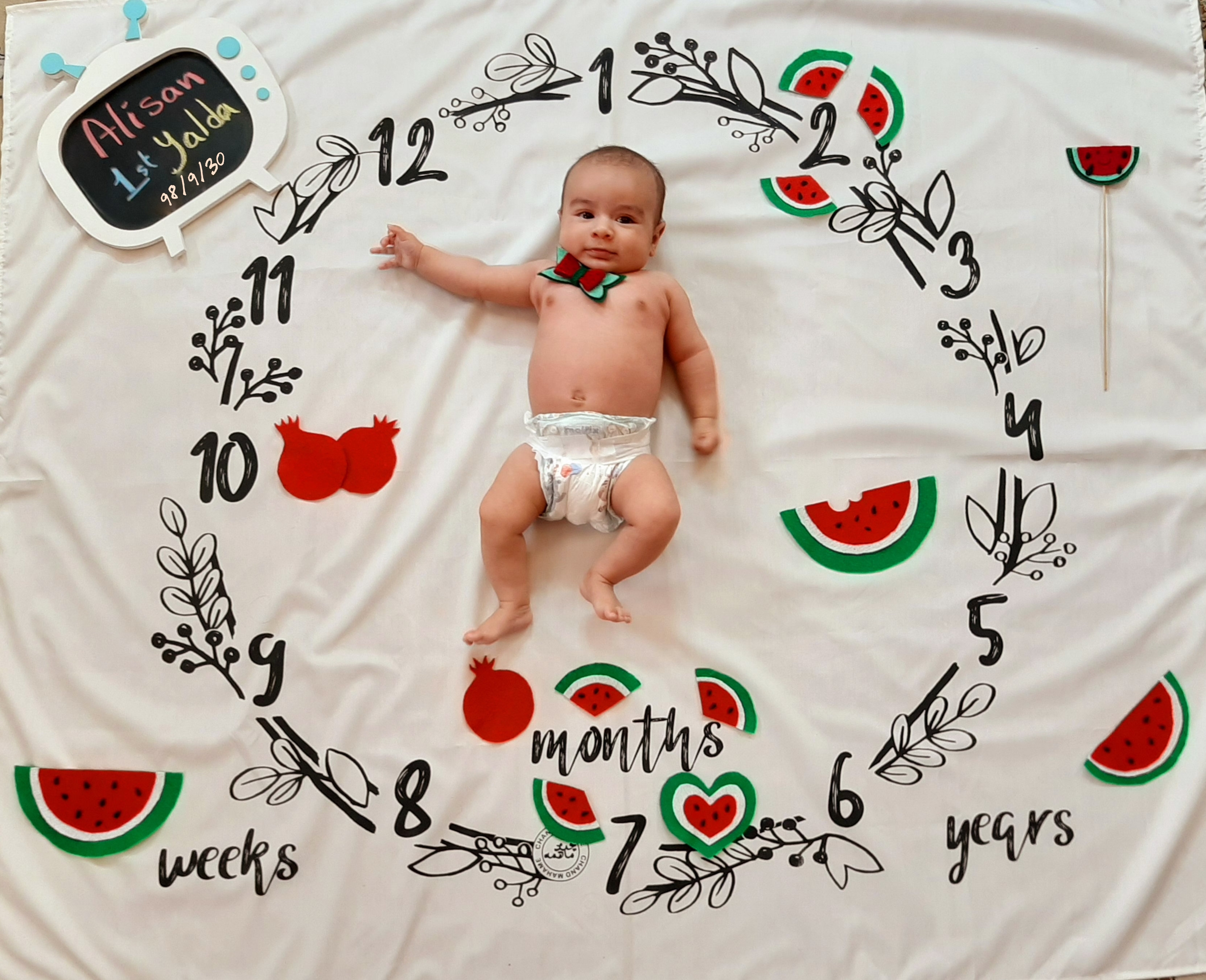 پارچه ماهگرد طرح حلقه تمشک علیسان جعفری آثار