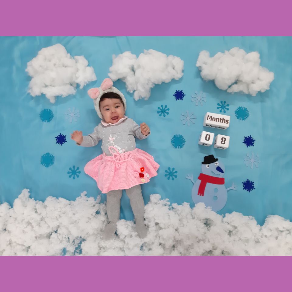 تم عکس زمستانی نوزاد ارغوان ترابیان