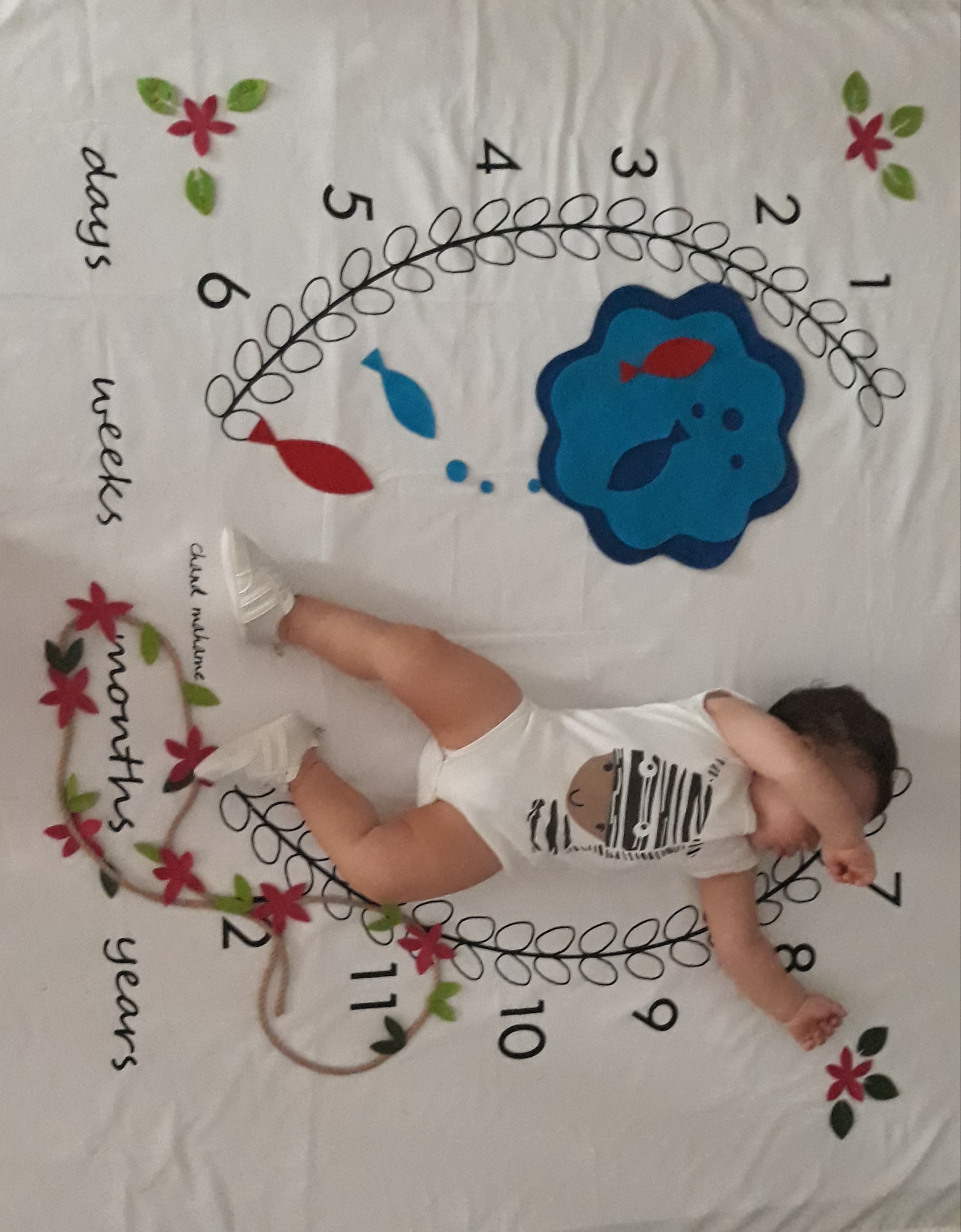 پارچه ماه شمار طرح شاخه زیتون آرتا عابدینی