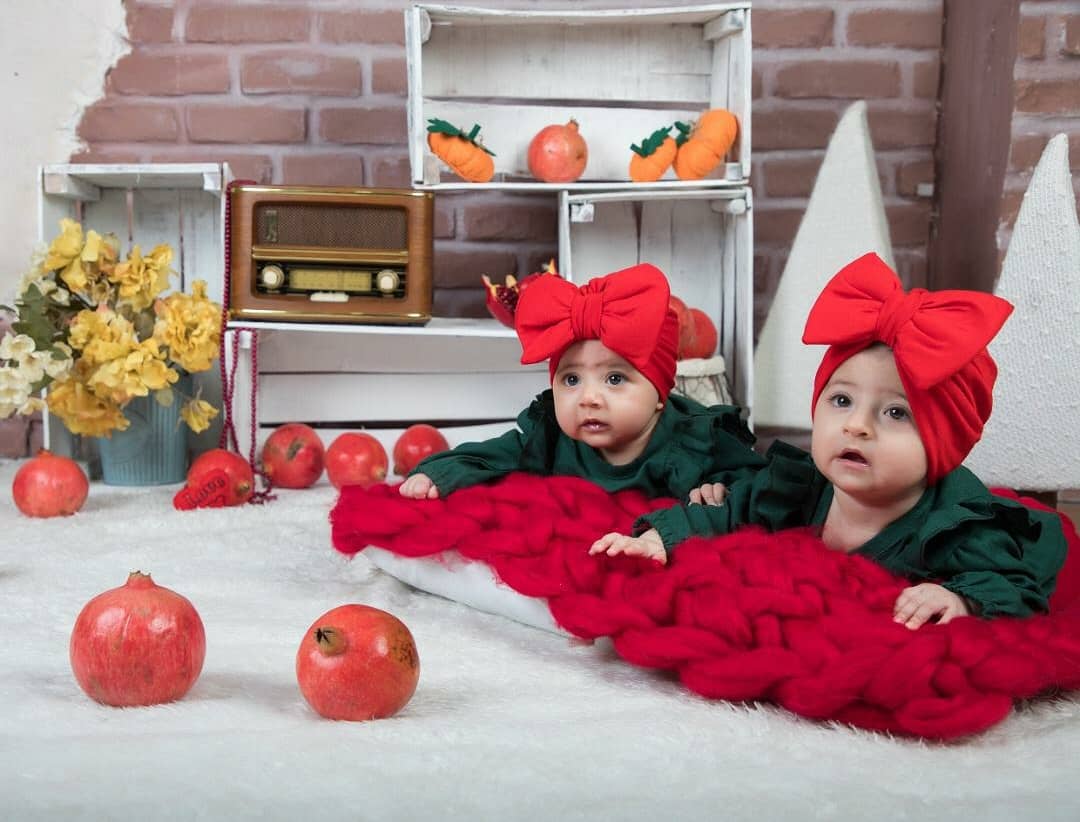 عکس نوزادان دوقلو سلین عزیزی