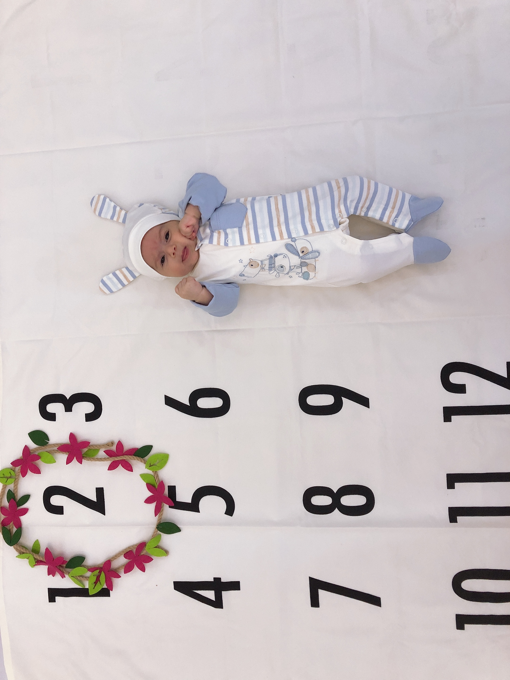 پارچه ماهگرد نوزاد طرح کلاسیک امیرمحمد خانبیکی