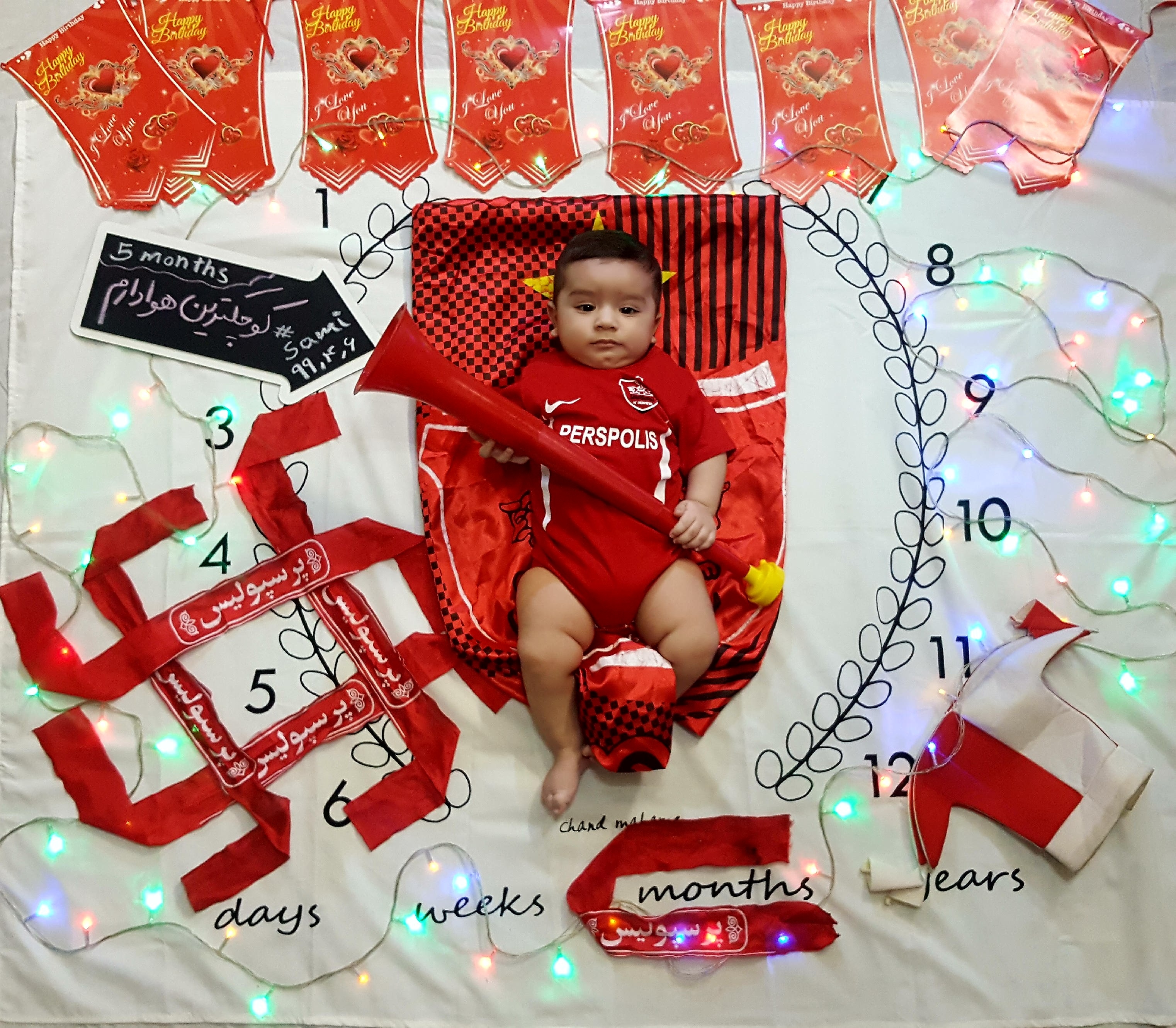 پارچه ماه شمار طرح شاخه زیتون سامی ربیعی