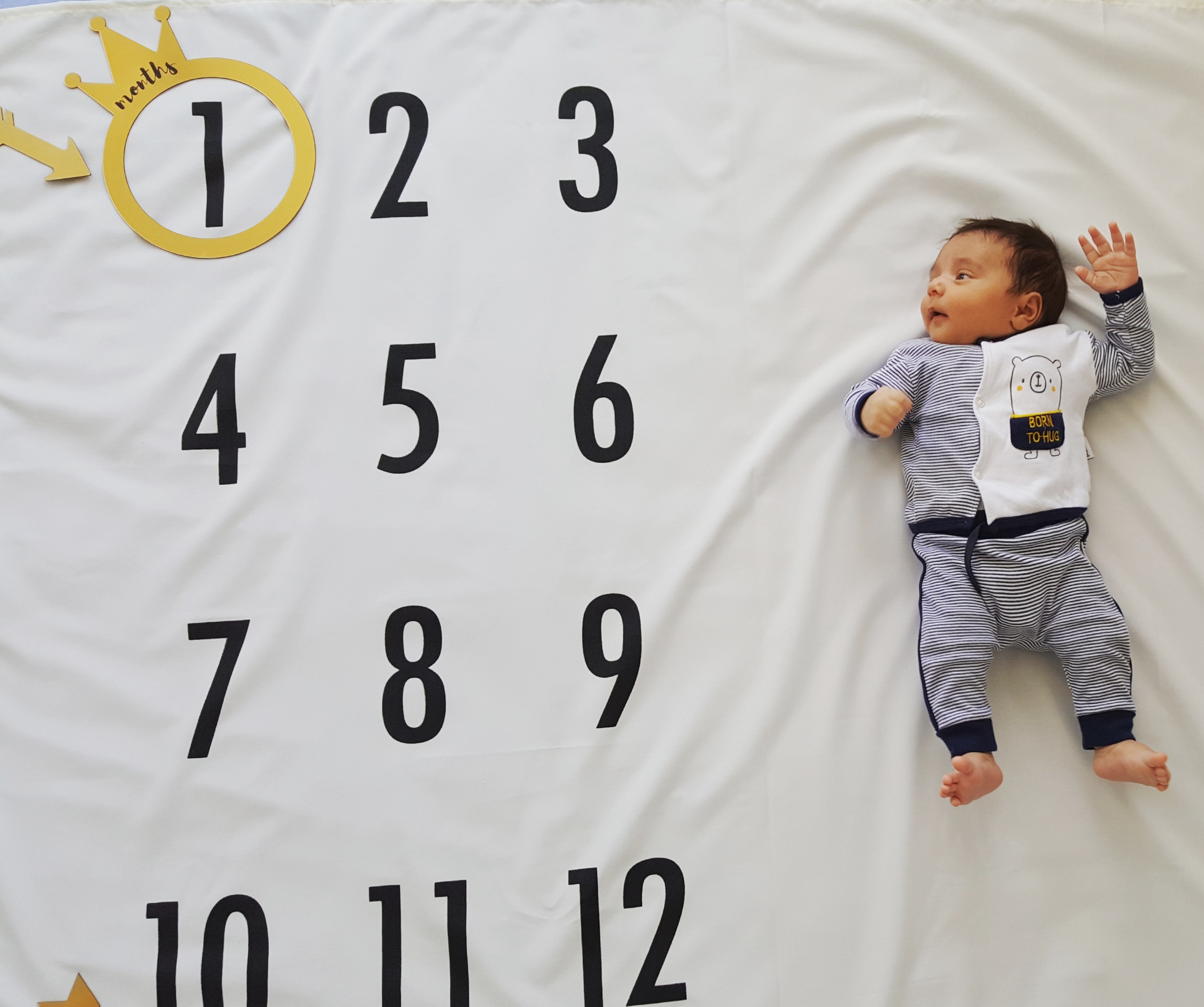 پارچه ماهگرد نوزاد طرح کلاسیک آروین کاظمی