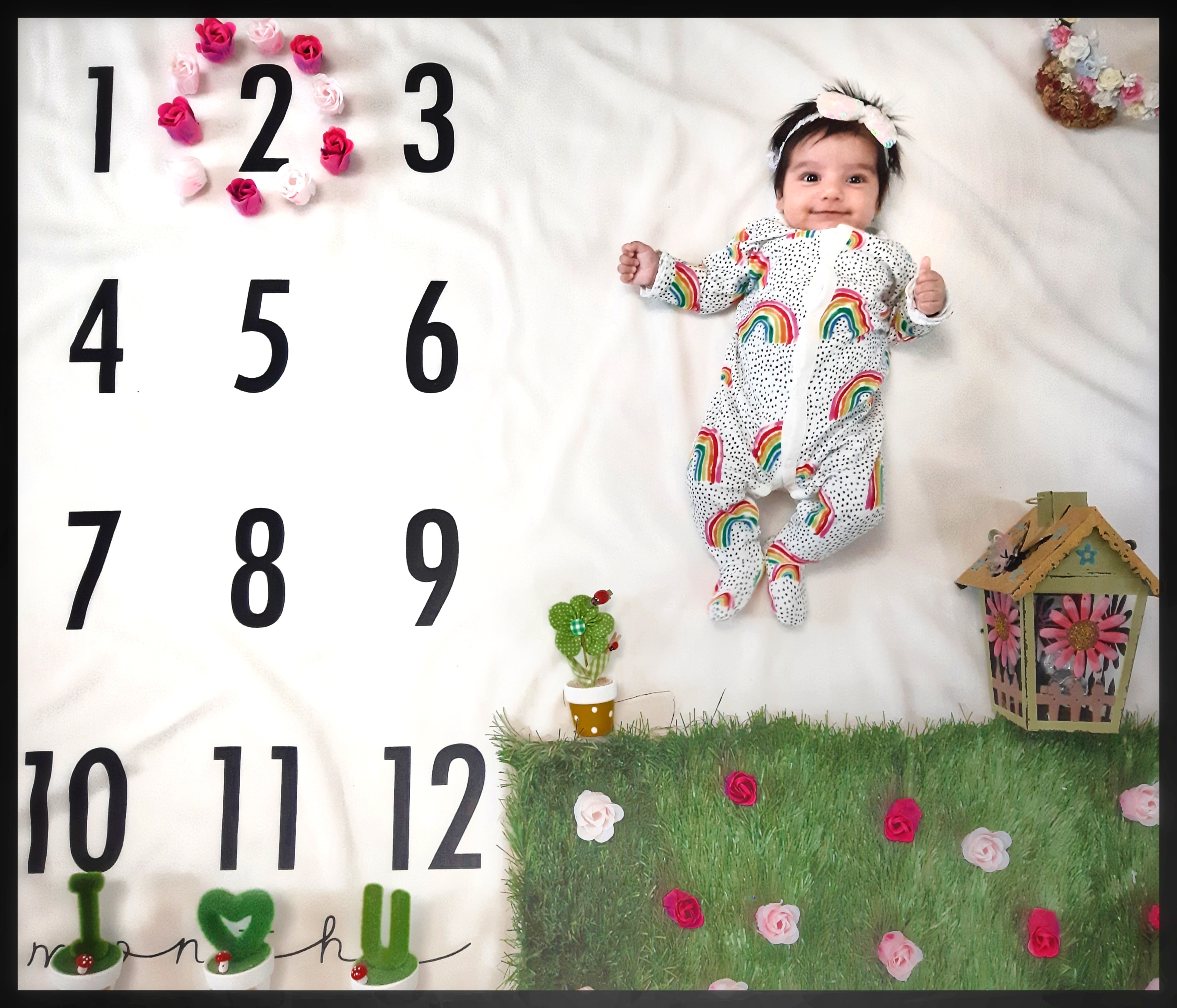 پارچه ماهگرد نوزاد طرح کلاسیک مهرآفرین فرهنگ