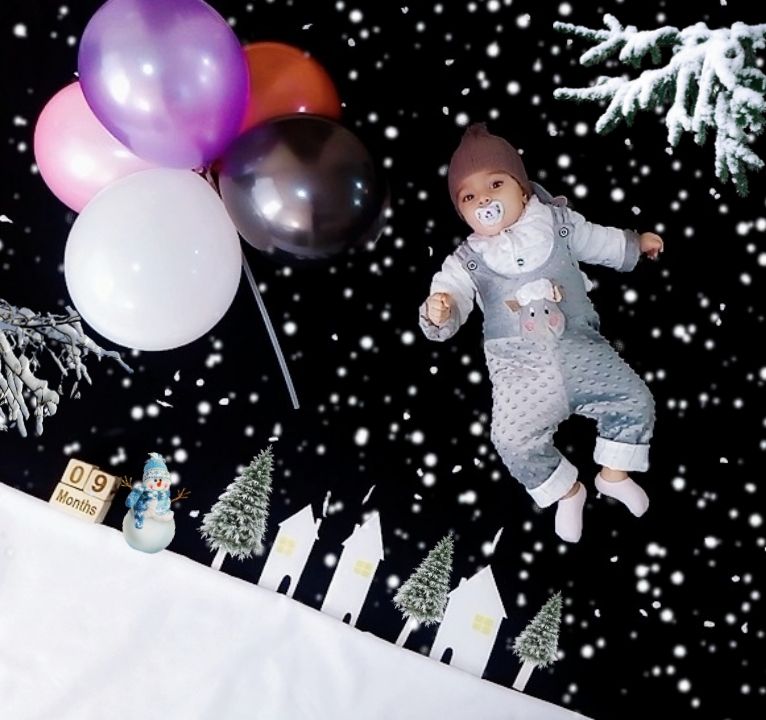 تم عکس زمستانی نوزاد سید یزدان حسینی