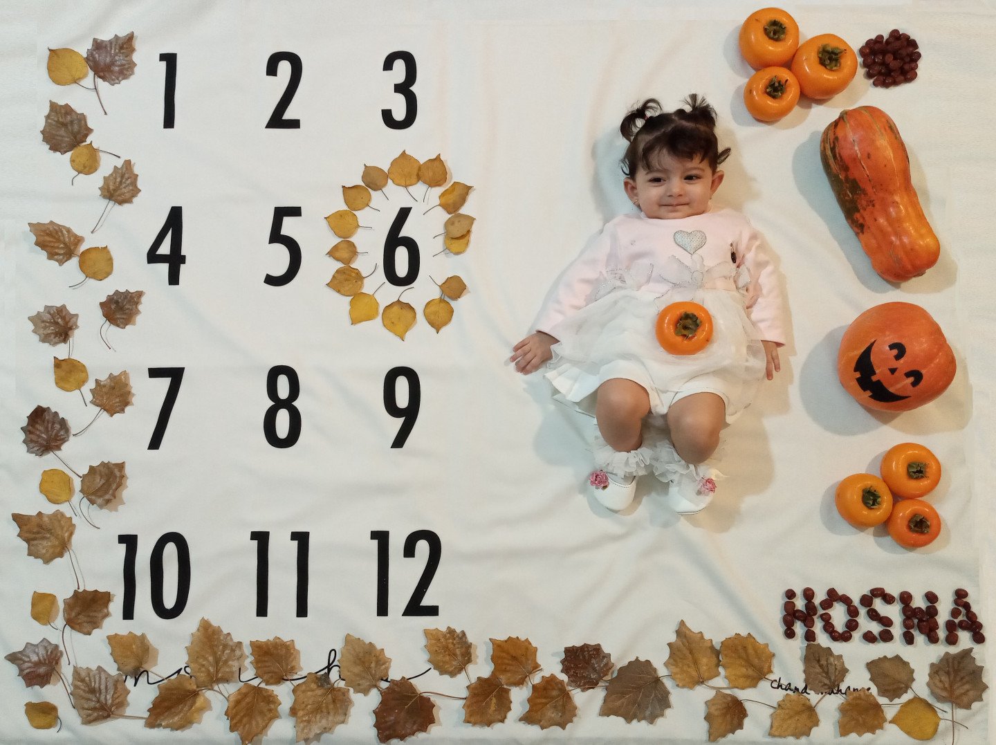 پارچه ماهگرد نوزاد طرح کلاسیک حسنا زارع مجتهدی