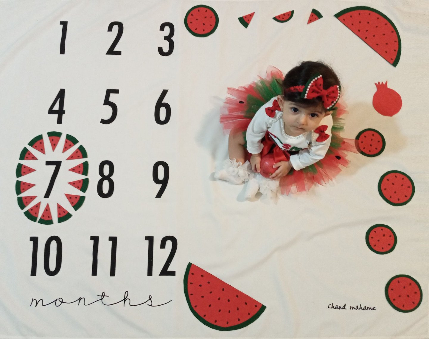 پارچه ماهگرد نوزاد طرح کلاسیک حسنا زارع مجتهدی