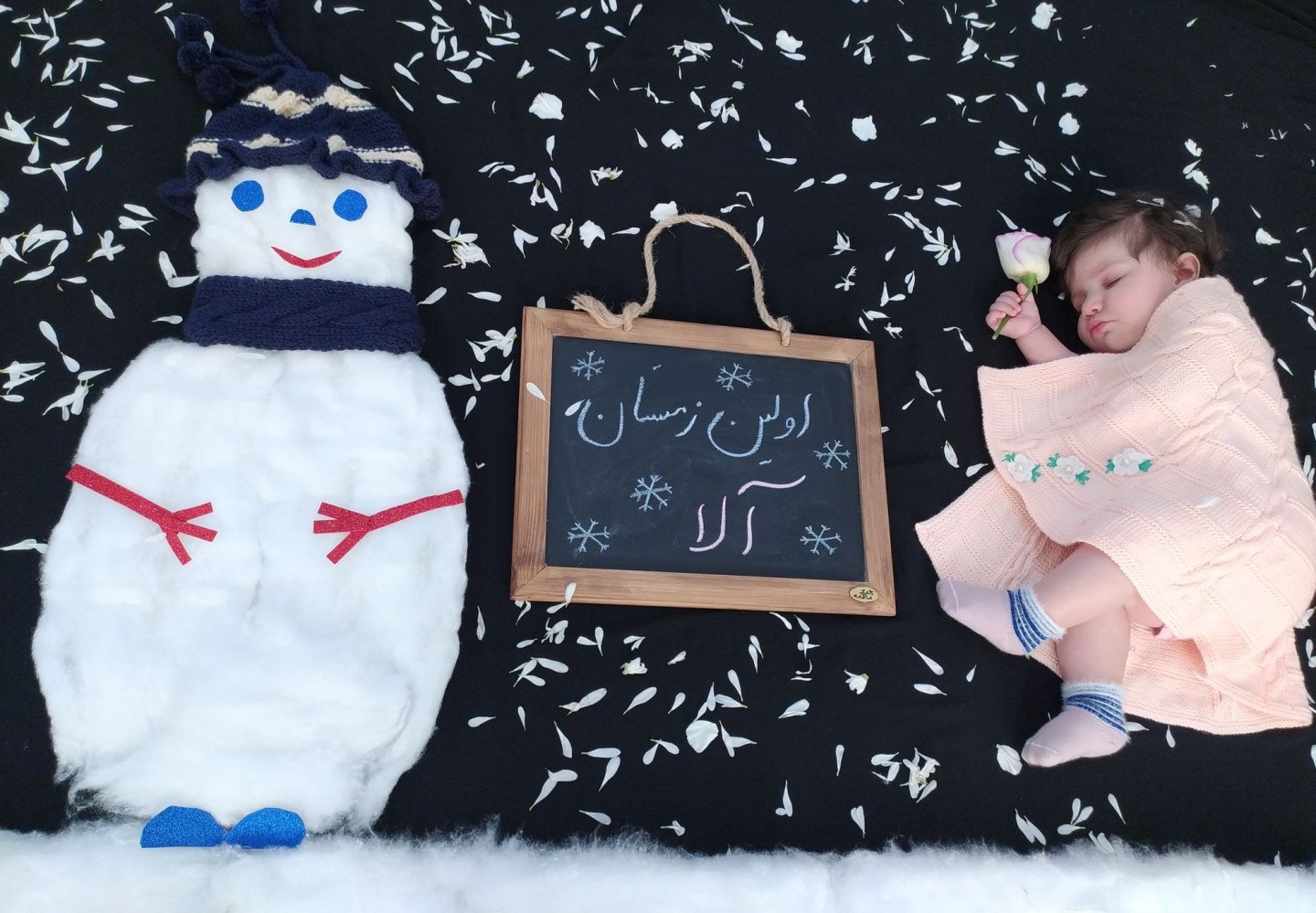 تم عکس زمستانی نوزاد آلا خلیل پور
