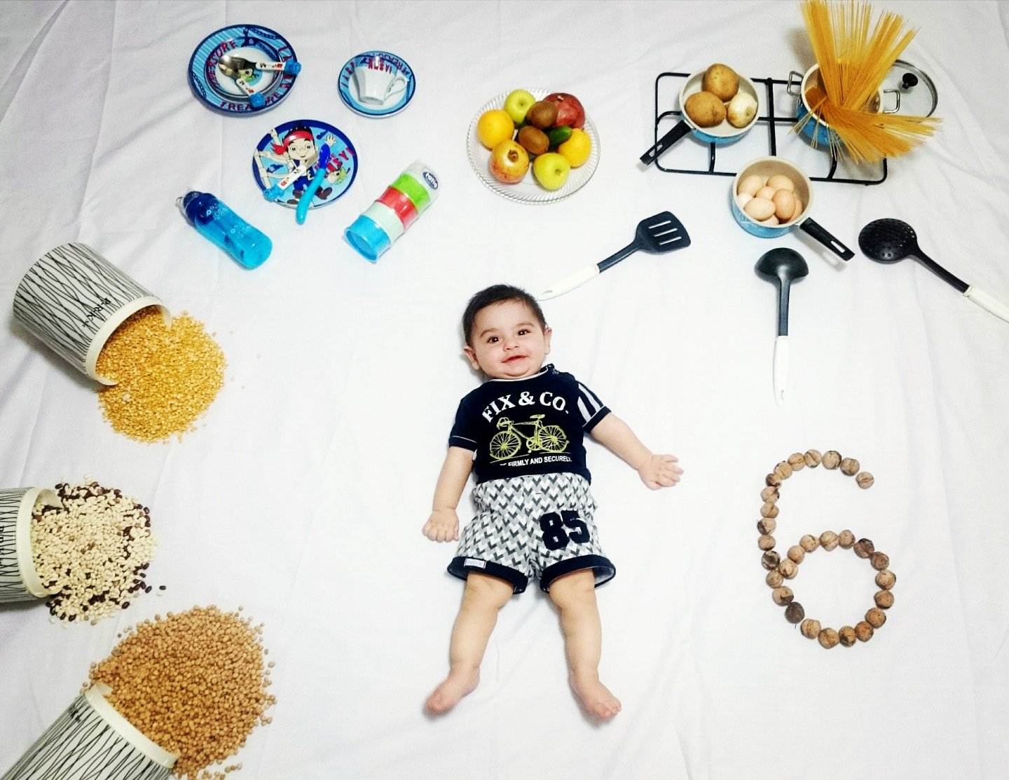 شروع غذای کمکی امیرعلی پنجه