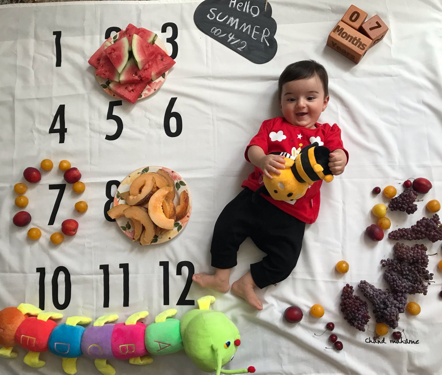 عکاسی با میوه محمد کوچولو