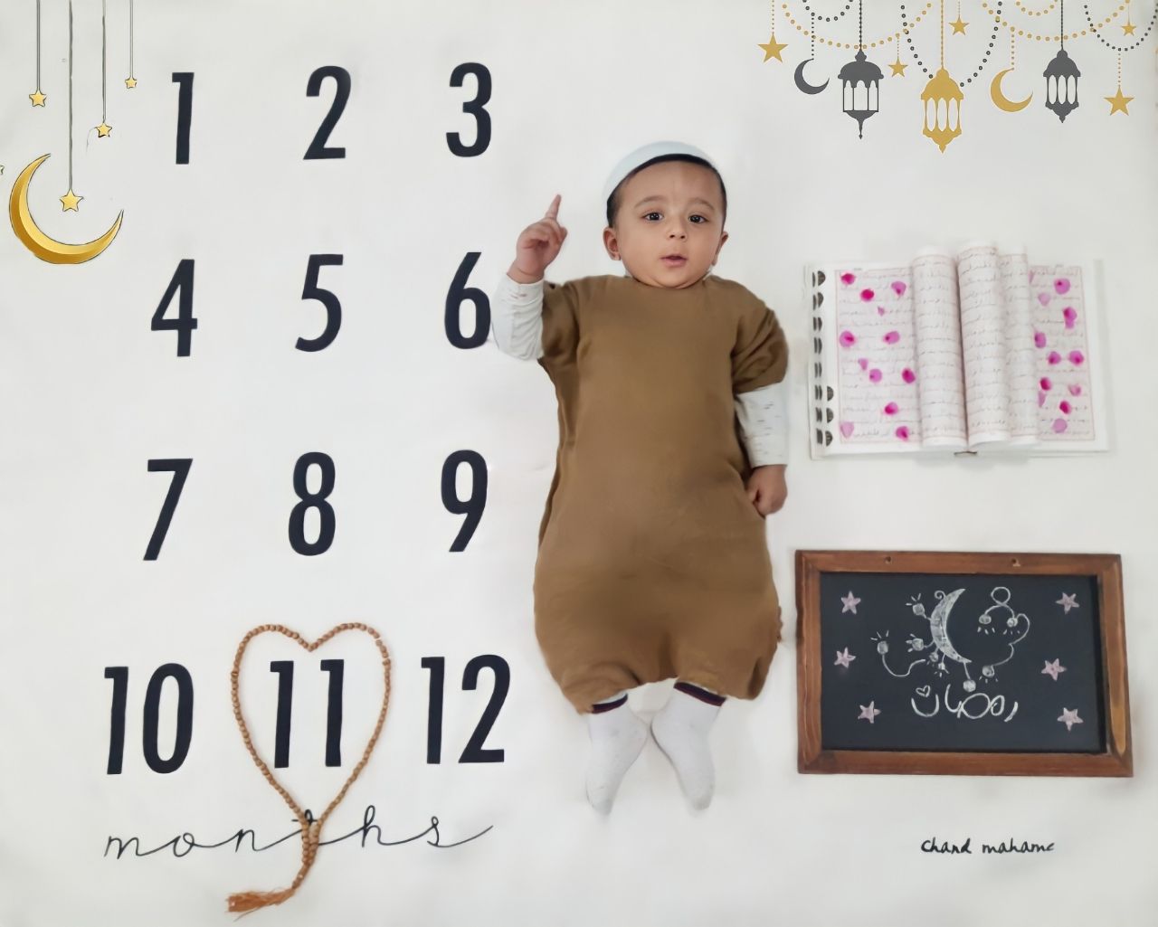 پارچه ماهگرد نوزاد طرح کلاسیک سید ماهان موسوی