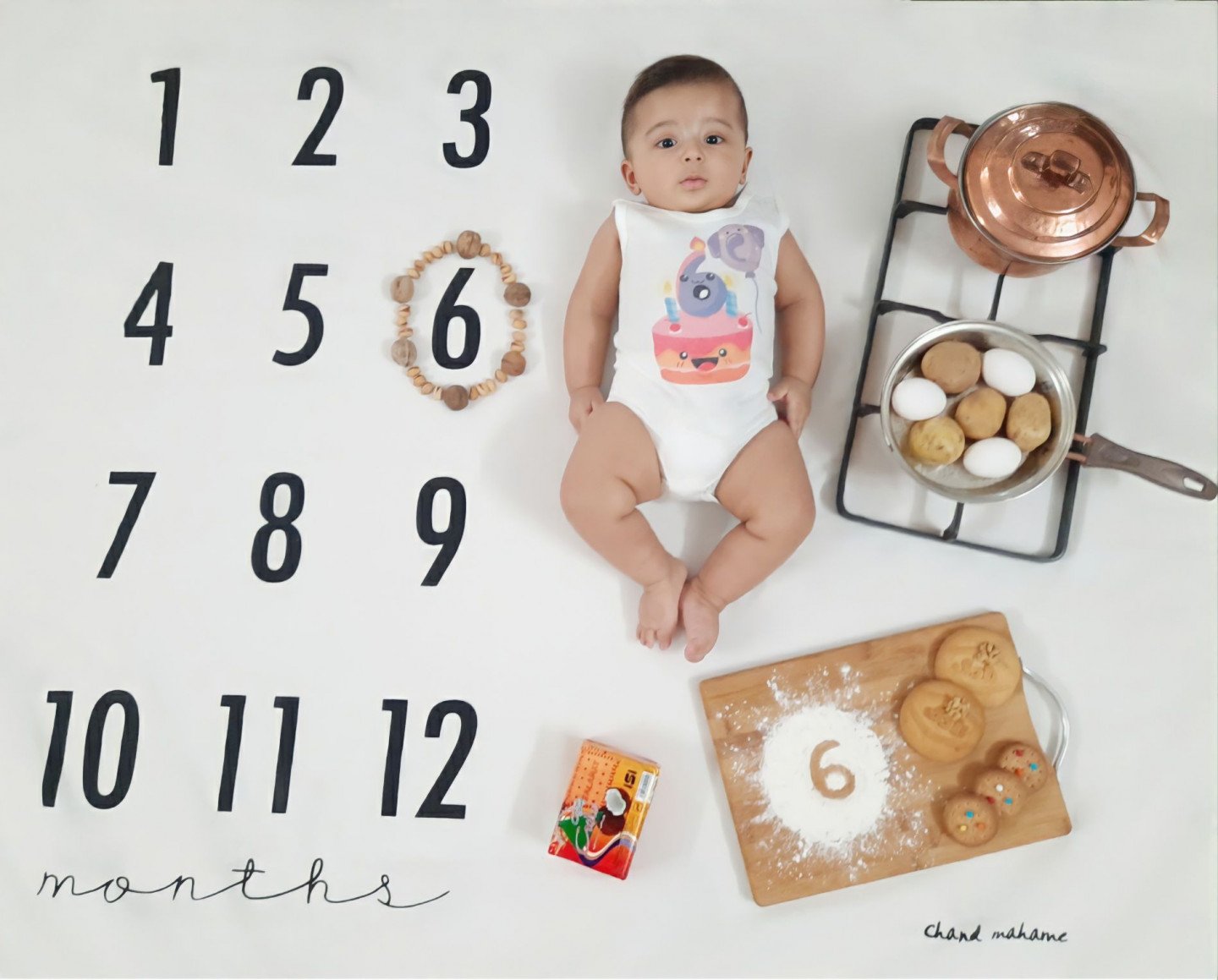 پارچه ماهگرد نوزاد طرح کلاسیک سید ماهان موسوی